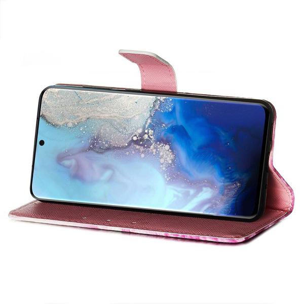 Lompakkokotelo Samsung Galaxy A51 - Vaaleanpunainen Kukka
