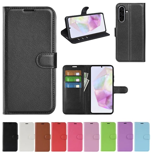 Plånboksfodral Samsung Galaxy A56 - Olika färger Svart