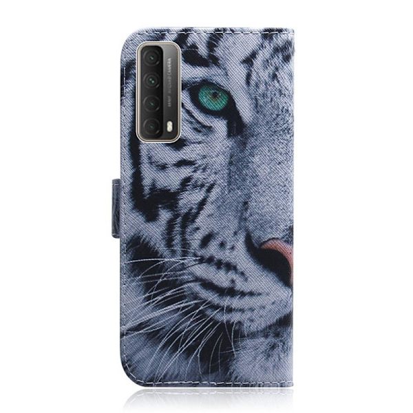 Plånboksfodral Huawei P Smart 2021 – Vit Tiger
