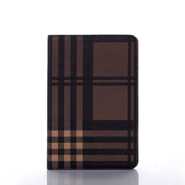 Plånboksfodral iPad Mini 5 (2019) - Rutmönster, 3 Färger Brun