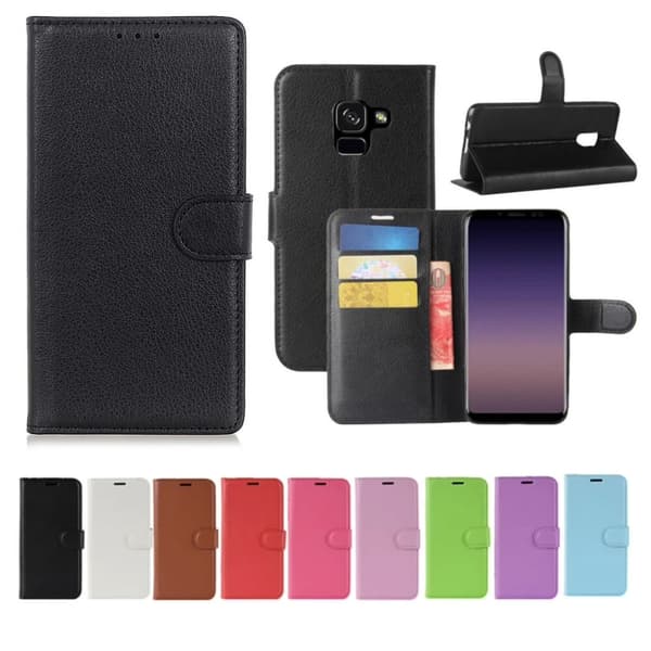 Plånboksfodral Samsung Galaxy A8 (2018) - Olika färger Vit