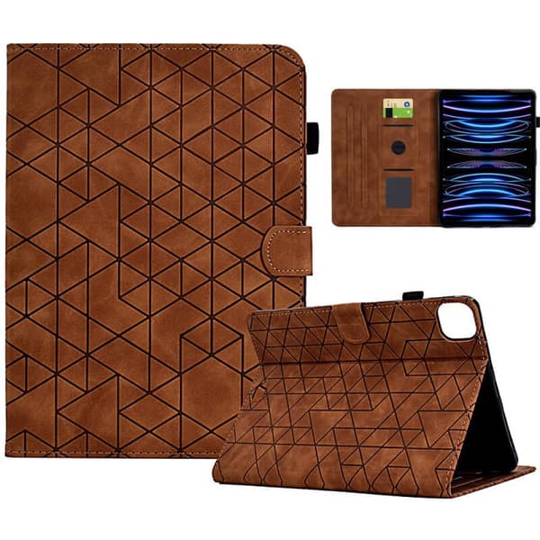 Fodral iPad Air (2022) Trianglar - 4 Färger Brun