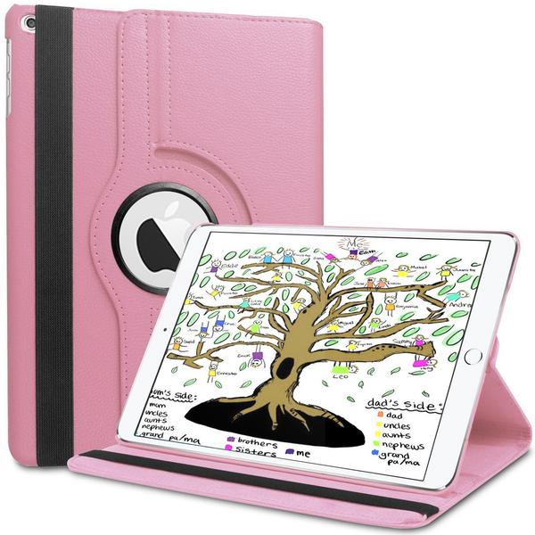 Nahkakotelo iPad Air 9,7" pyörivä 360° - 11 väriä Rosa (Ljus)