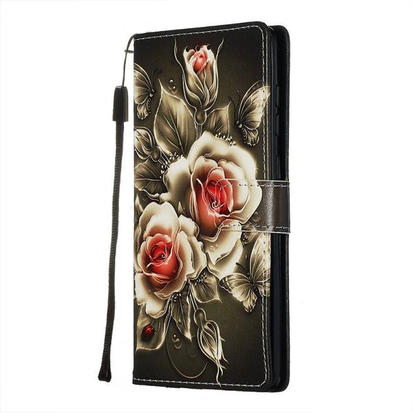 Lompakkokotelo Samsung Galaxy A51 - Ruusut