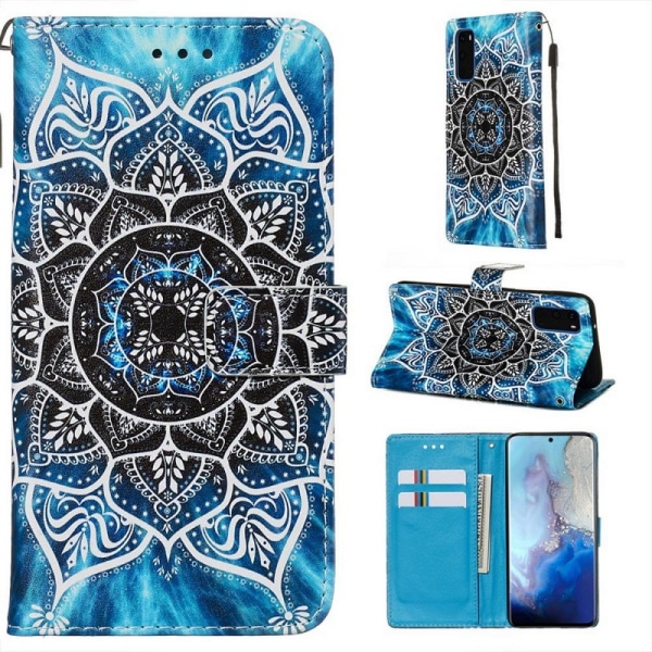Plånboksfodral Samsung Galaxy S20 – Blå Mandala