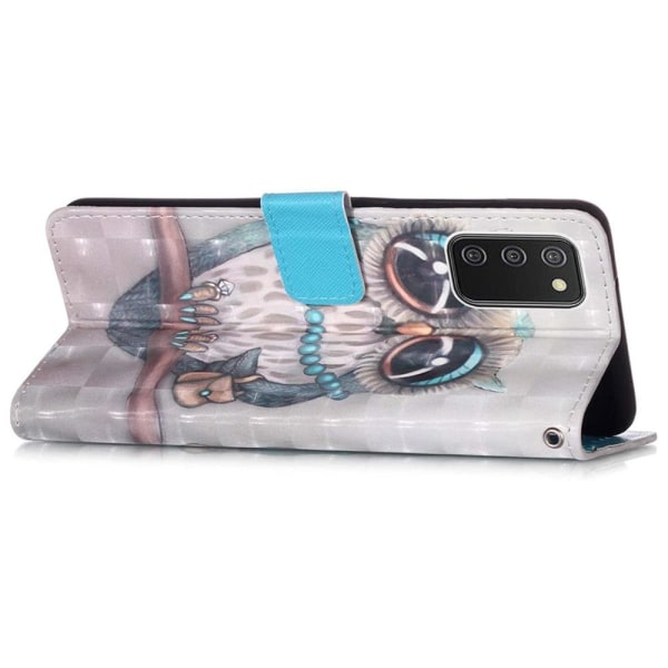 Lompakkokotelo Samsung Galaxy A03s - Koristeellinen Pöllö