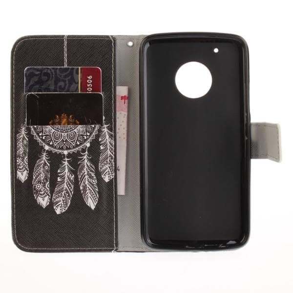 Plånboksfodral Moto G5 Plus – Drömfångare Svart / Dreamcatcher