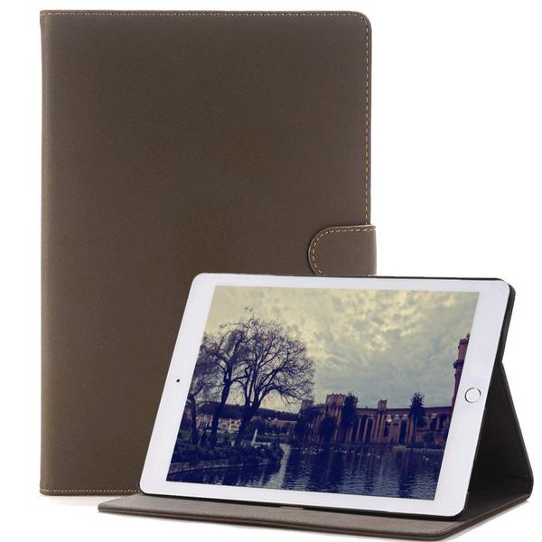 Fodral Mocka/Läder iPad Air 2 - Retro, 4 Färger, 9,7 tum Mörkbrun