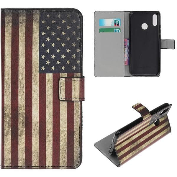 Plånboksfodral Huawei Y6 2019 - Flagga USA