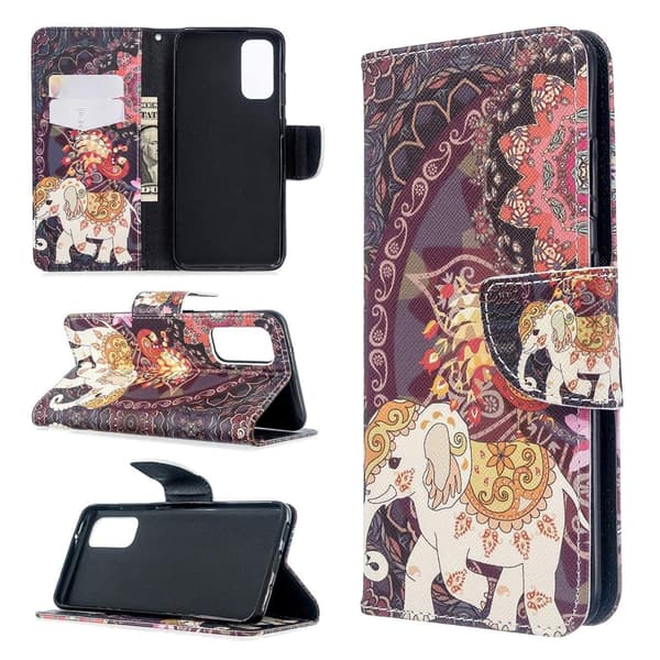 Plånboksfodral Samsung Galaxy S20 FE - Indiskt / Elefant