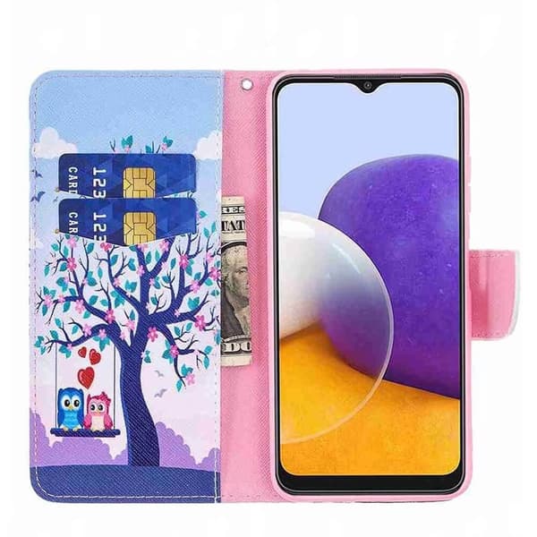 Lompakkokotelo Samsung Galaxy S23 FE - Pöllöt Keinussa