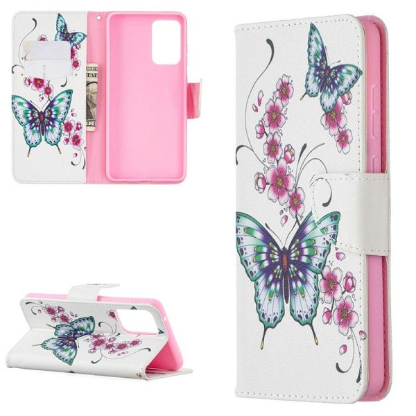 Plånboksfodral Samsung Galaxy A52 / A52s – Fjärilar och Blommor