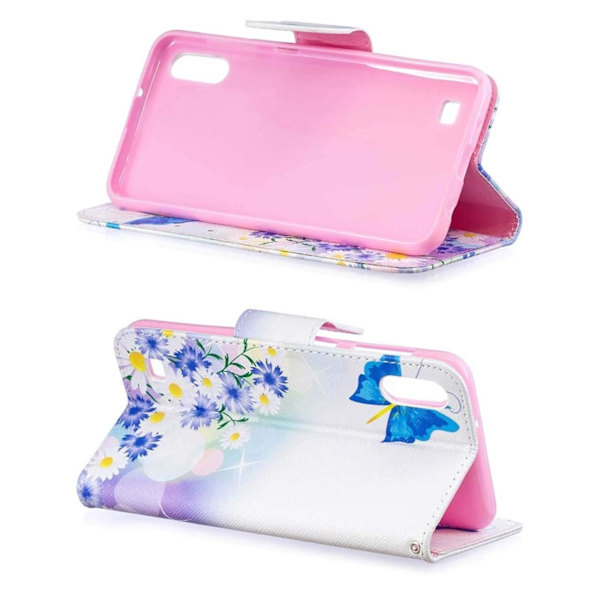 Plånboksfodral Samsung Galaxy A10 – Fjärilar och Blommor