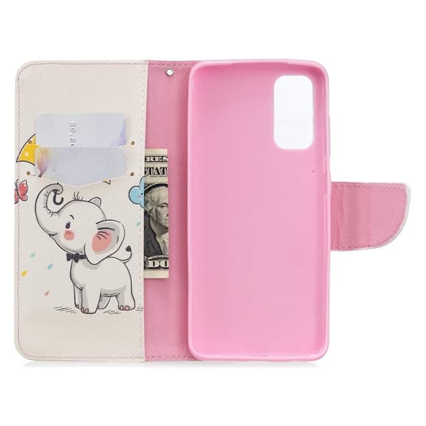 Plånboksfodral Samsung Galaxy S20 FE - Elefant med Paraply