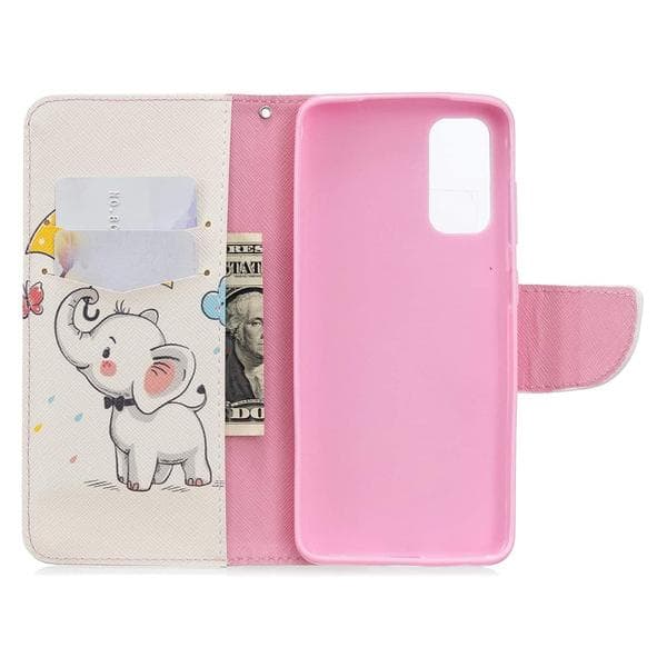 Plånboksfodral Samsung Galaxy S20 – Elefant med Paraply