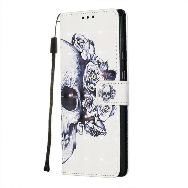 Lompakkokotelo Samsung Galaxy A51 - Pääkallo / Ruutu