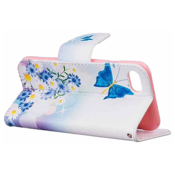 Plånboksfodral Apple iPhone 7 – Fjärilar och Blommor