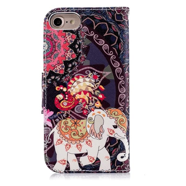Plånboksfodral Apple iPhone 7 – Indiskt / Elefant