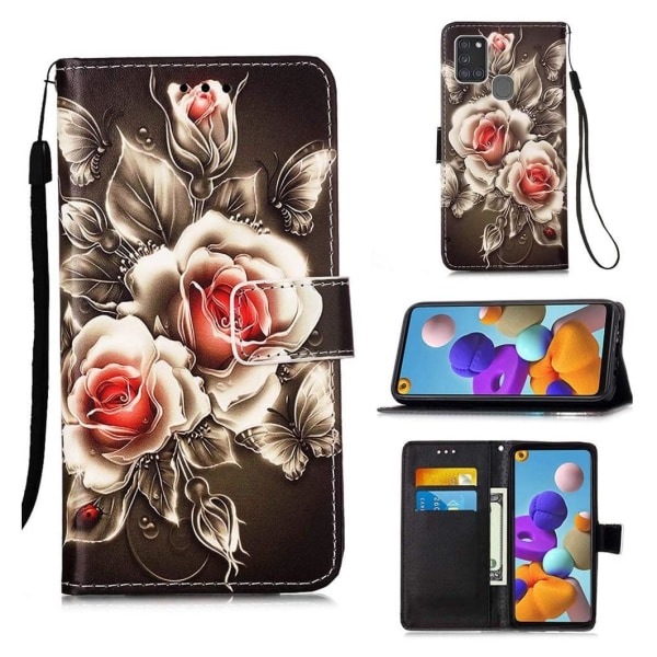 Plånboksfodral Samsung Galaxy A21s – Rosor