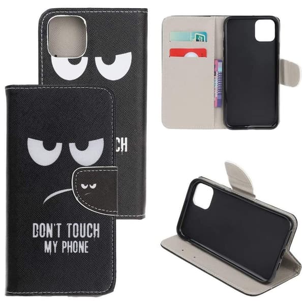 Lompakkokotelo iPhone 14 Pro - Don’t Touch My Phone