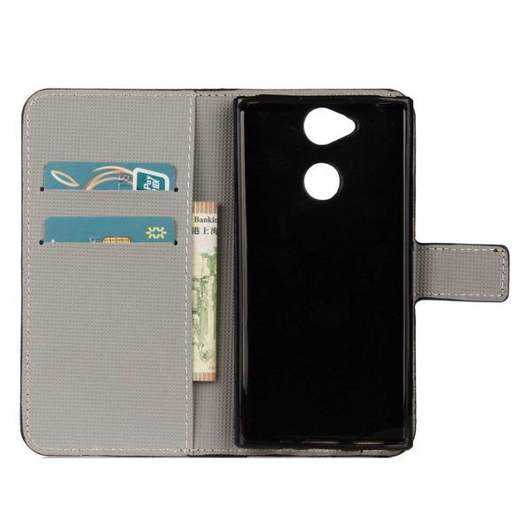 Plånboksfodral Sony Xperia XA2 - Svart med Fjärilar