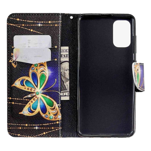Lompakkokotelo Samsung Galaxy A03s - Kultainen Perhonen