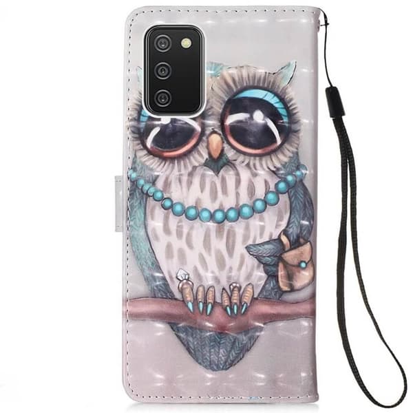 Plånboksfodral Samsung Galaxy A03s – Utsmyckad Uggla