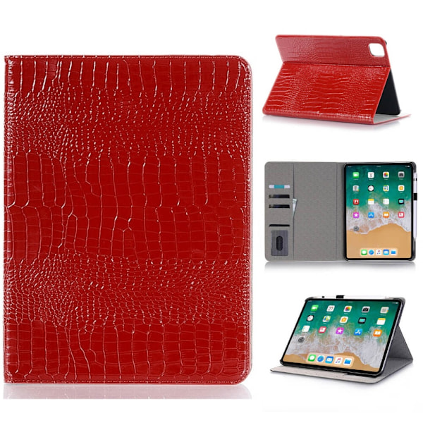 Fodral iPad Pro 12,9" (2021-2022) Krokodilmönster - 4 Färger Röd