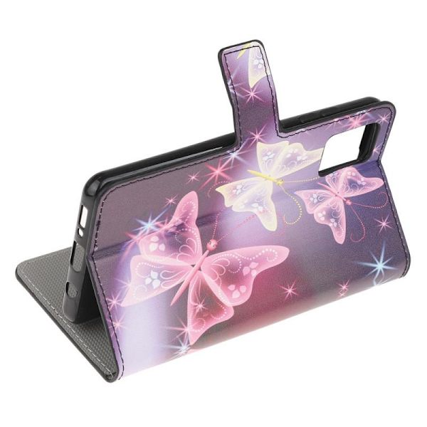 Plånboksfodral Samsung Galaxy A04s - Lila / Fjärilar