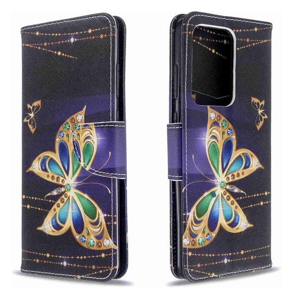 Plånboksfodral Samsung Galaxy S20 Ultra – Guldfjäril