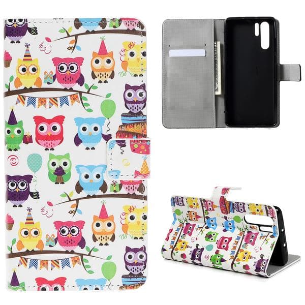 Plånboksfodral Huawei P30 Pro - Ugglor På Kalas