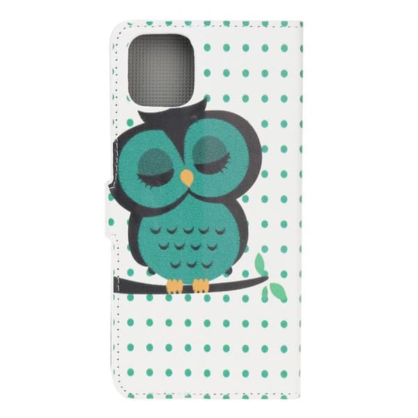 Lompakkokotelo iPhone 13 Mini - Pilkullinen Ja Pöllö