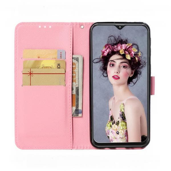 Plånboksfodral Samsung Galaxy A10 – Rosa Blomma
