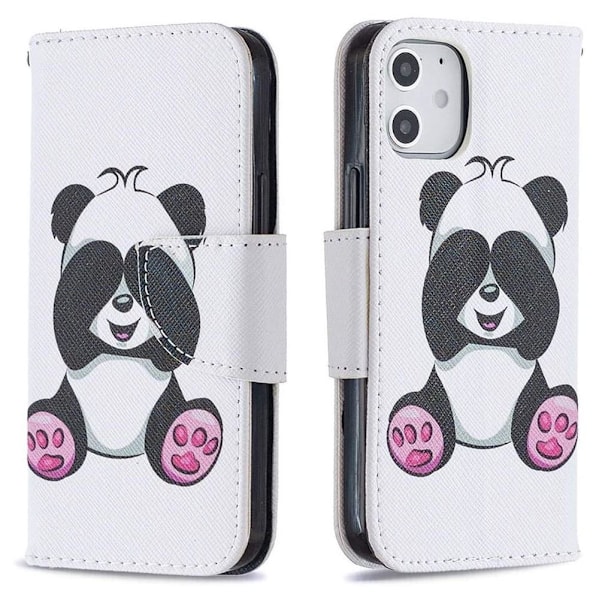 Lompakkokotelo iPhone 12 Mini - Panda