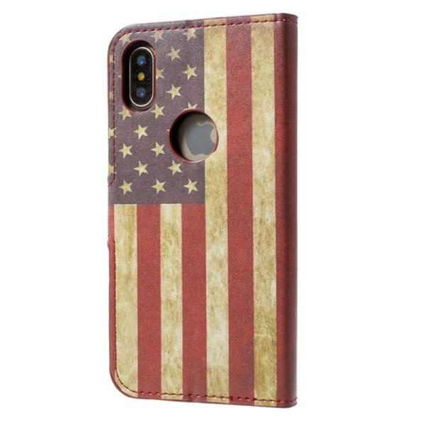Plånboksfodral iPhone X / iPhone Xs - Flagga USA
