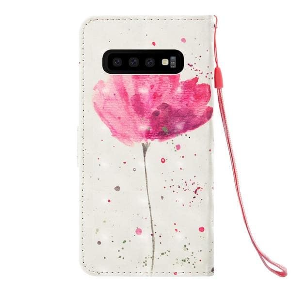 Plånboksfodral Samsung Galaxy S10 – Rosa Blomma