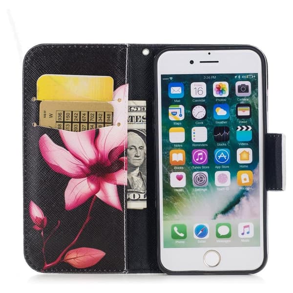 Plånboksfodral Apple iPhone 7 – Rosa Blomma
