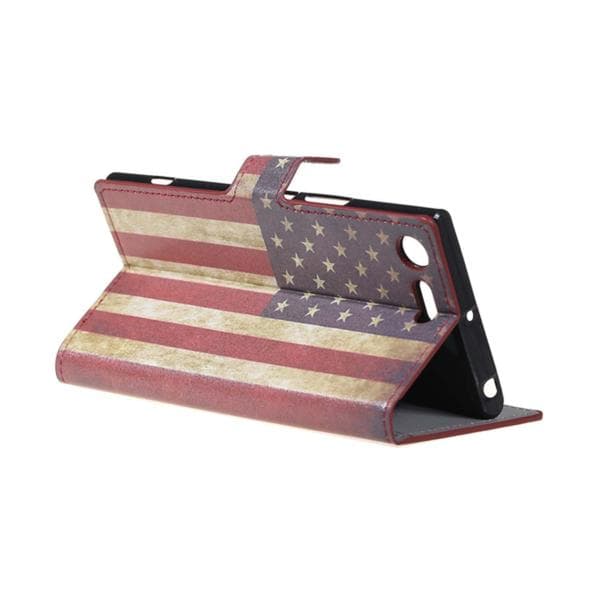 Plånboksfodral Sony Xperia XZ Premium - Flagga USA
