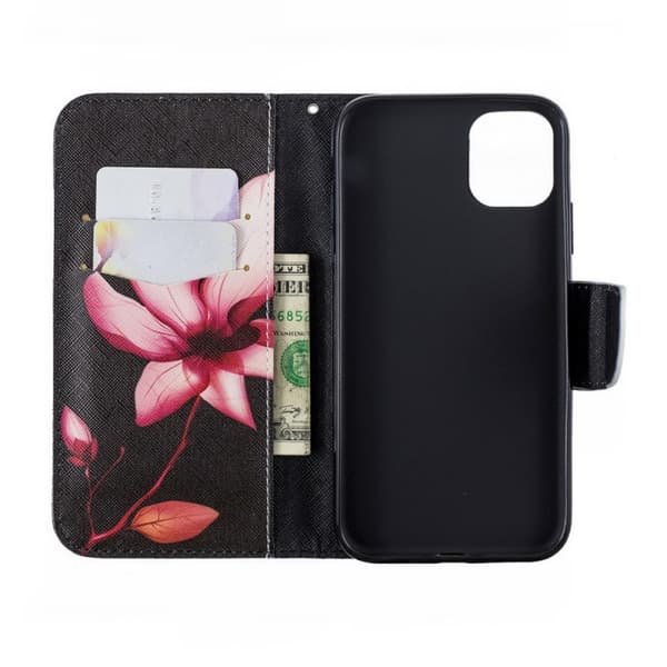 Lompakkokotelo iPhone 15 - Vaaleanpunainen Kukka