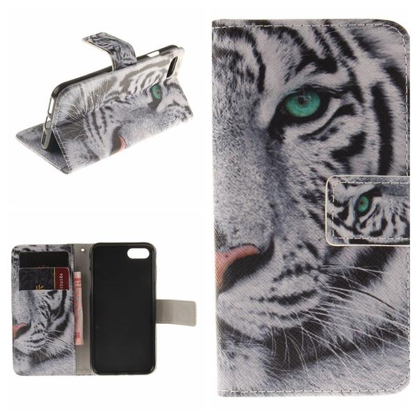 Plånboksfodral iPhone SE (2022) - Vit Tiger