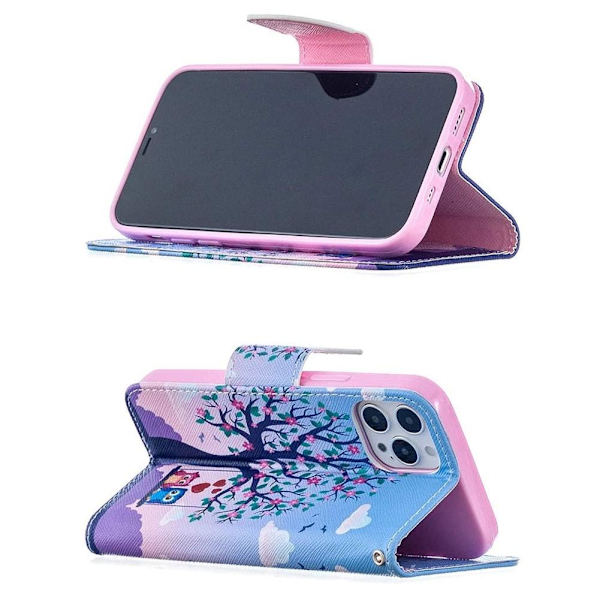 Plånboksfodral iPhone 14 Pro Max – Ugglor på Gunga