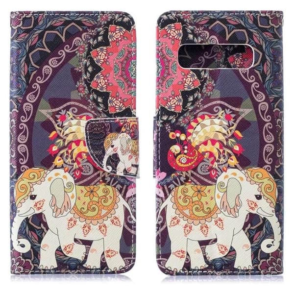 Plånboksfodral Samsung Galaxy S10 Plus - Indiskt / Elefant