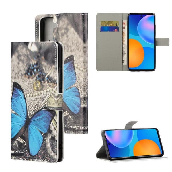 Plånboksfodral Samsung Galaxy S22 Plus - Blå Fjäril