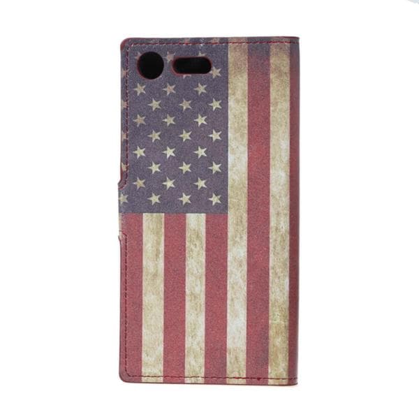 Plånboksfodral Sony Xperia XZ Premium - Flagga USA