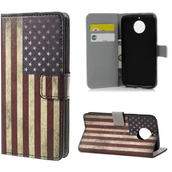 Plånboksfodral Moto G5S Plus - Flagga USA