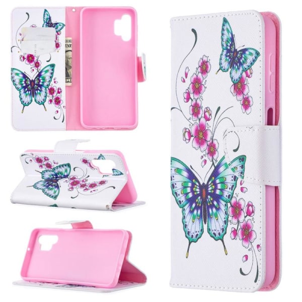 Plånboksfodral Samsung Galaxy A13 – Fjärilar och Blommor
