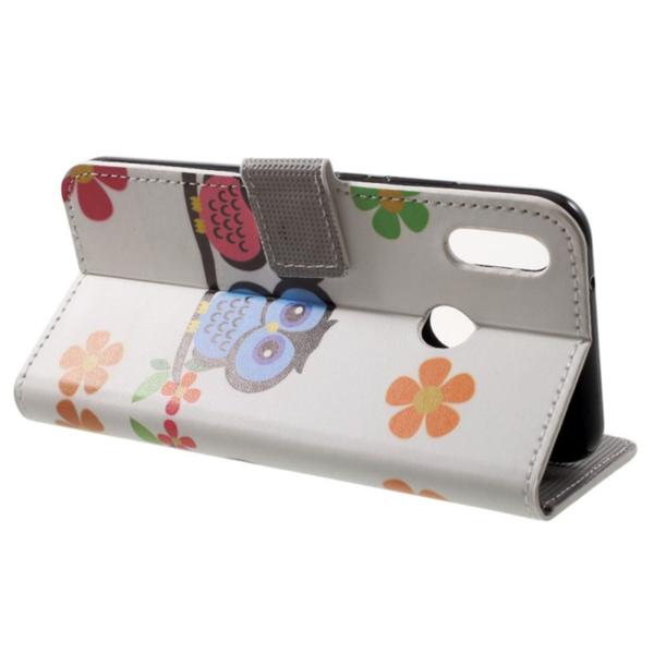 Plånboksfodral Huawei P20 Lite - Ugglor & Blommor