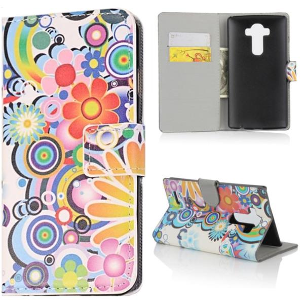 Plånboksfodral LG G4 - Blommor & Cirklar