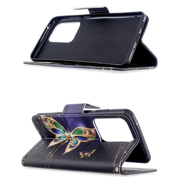 Plånboksfodral Samsung Galaxy S20 Ultra – Guldfjäril