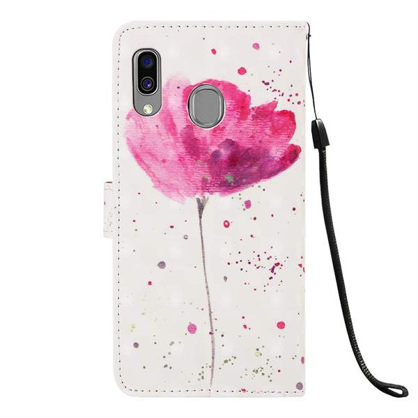 Lompakkokotelo Samsung Galaxy A20e - Vaaleanpunainen Kukka